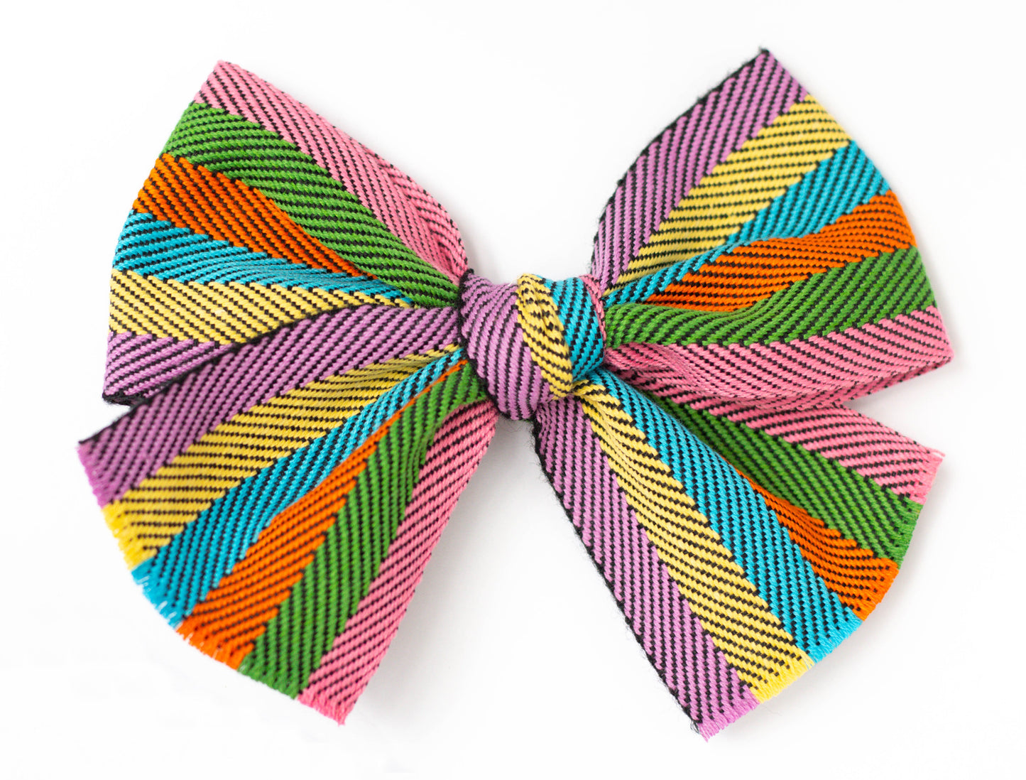 Rainbow Hairbow purple, yellow, blue, orange, green, pink