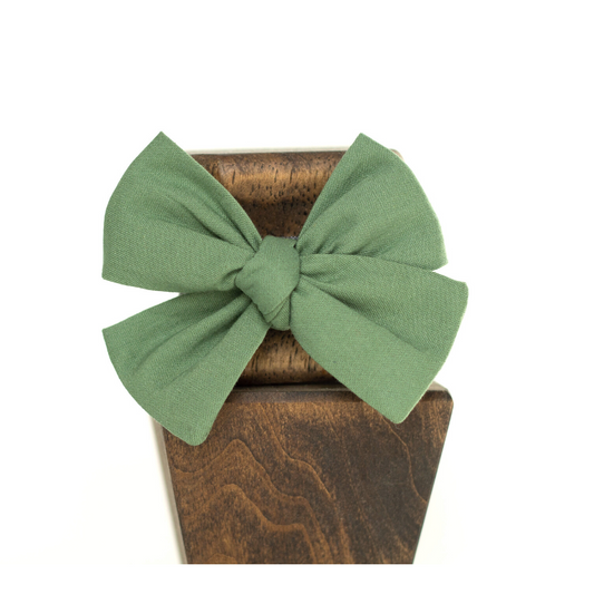 Moss Green Pinwheel Hair bow