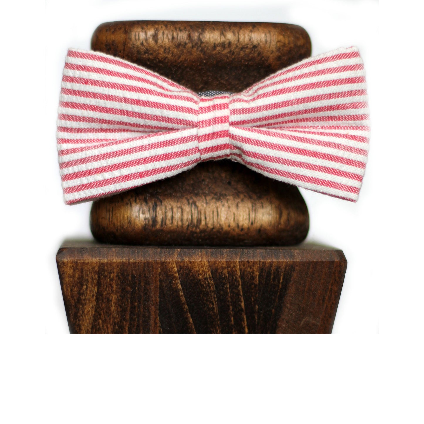 Red Seersucker Bow Tie