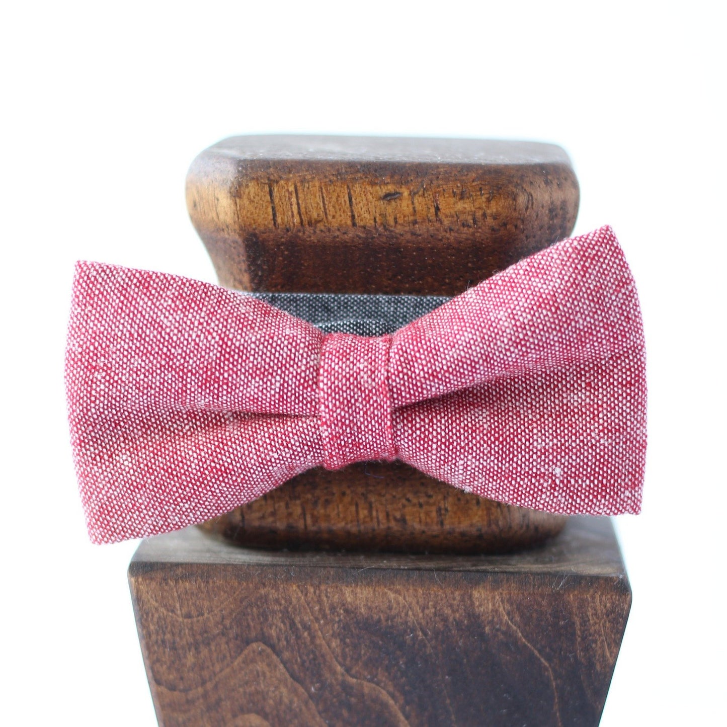Red Chambray Bow Tie